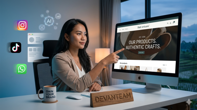 Professional website development for businesses in Indonesia, focusing on brand ownership and digital authority.